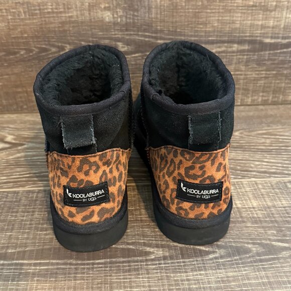 Koolaburra by UGG Black Leopard Koola Mini Ankle Boots – Size 7 - Picture 9 of 14